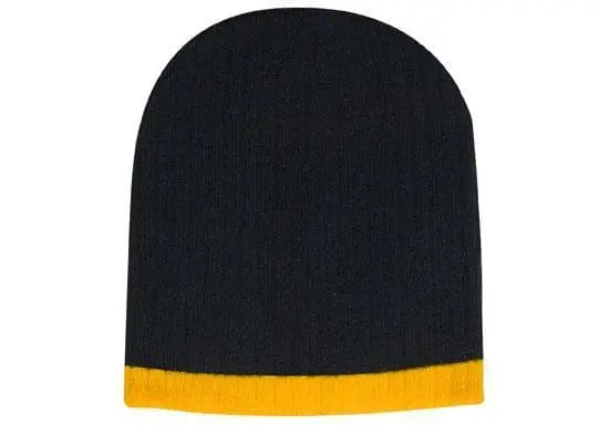 Headwear Two Tone Cable Knit Beanie X12 Metro Workwear.